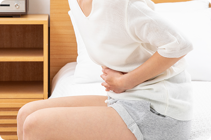 하복부 통증이 있는 여성